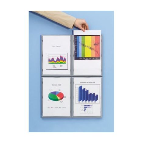 PAPERFLOW Infodisplay Paperflow 23,7 x 32,2 x 2,3 cm (B x H x T) DIN A4 inkl. doppelseitigemKlebeband 4 St./Pack. (1/5)