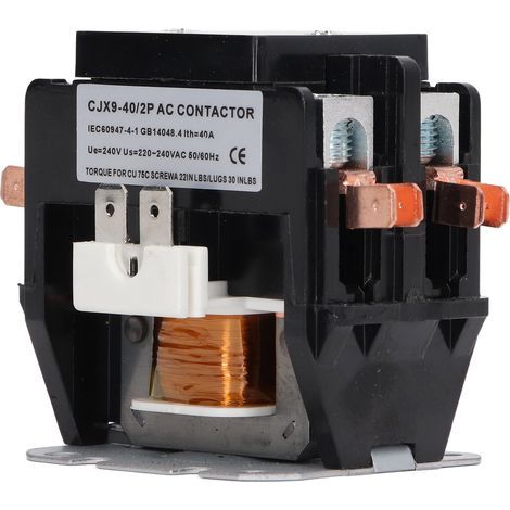 Contacteur AC pour climatiseur 40A 2P, remplacement avec Contact en alliage d'argent, appareils de contrôle de Distribution d'énergie 240V (1/5)