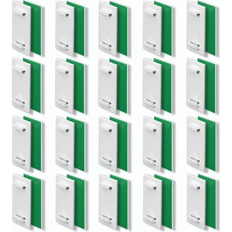 Klebeträger kurz für Klemmfix-/Doppel-/Duo-Rollo, ohne Bohren, zum Aufkleben, 30 Stück, als Zubehör, Ersatzteil zur Befestigung an feststehenden PVC-Fenstern, Fenstertüren (1/5)
