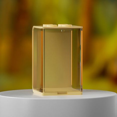 Vitrine pour poupées, boîte de rangement empilable transparente en ABS pour figurines et objets de collection, petite taille, jaune (1/5)