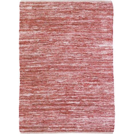 SKIN - Tapis en cuir tressé rose poudré 160x230 (1/4)