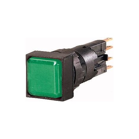 Voyant lumineux plat vert +lampe à incandescence 24 V EATON Q25LF-GN/WB
