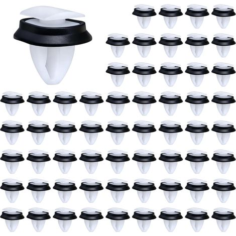 60 Pièces Clips de Garniture de Porte Voiture Compatibles avec OEM 856543 71728806, Trou de 9mm avec Joint en Caoutchouc, Clips Fixation Voiture Panneau pour Fiat Ducato, Peugeot Boxer, Citroën Jumper