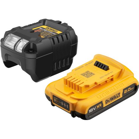 DeWalt DCB 1102 D1 Juego de batería de arranque 18 V con 1x batería 2,0 Ah + cargador DCB 1102