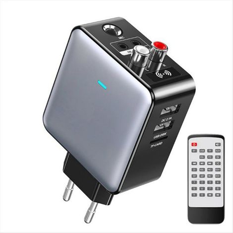ÉMetteur RéCepteur Audio Bluetooth 5.3 3,5 mm AUX/RCA/TF/USB Adaptateur Sans Fil StéRéO HIFI Karaoké Prise UE (1/4)