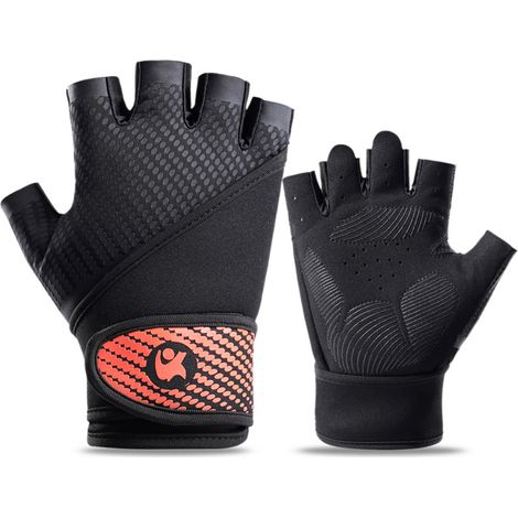 Gants d'entraînement respirants sans doigts avec protection complète de la paume pour les exercices d'haltérophilie et de cyclisme (1/5)