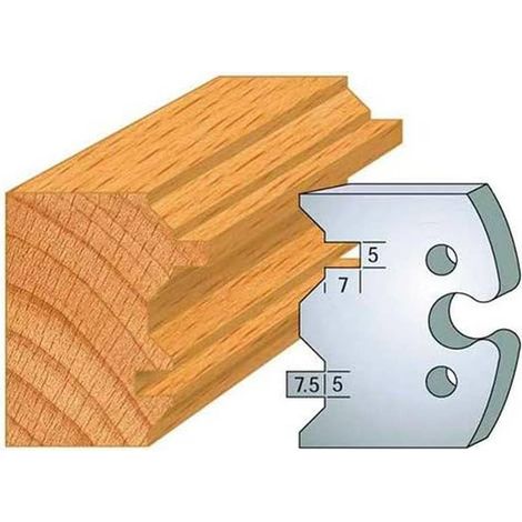 Jeu de 2 Fers Profilés Acier HT 50 x 5,5 mm - N°239 Lambris - Volet - Outil de menuiserie - Diamwood