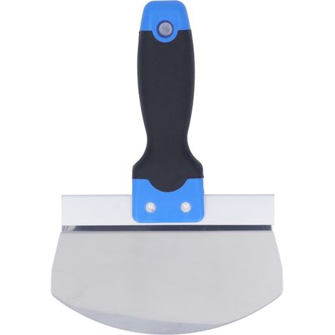 Spatule arquée en acier inoxydable, couteau à mastic rond, outil manuel pour peintre et plâtrier