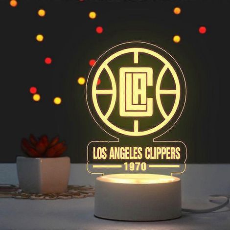 Lámpara nocturna del Club Clippers, decoración creativa para aficionados, regalo de cumpleaños
