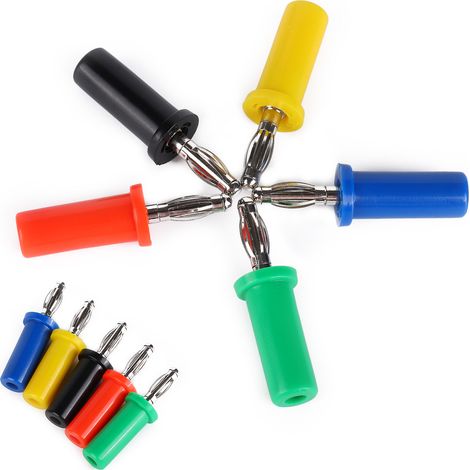 U30 4mm Bananenstecker mit Laternenkopf (rot, schwarz, gelb, grün, blau) (1/5)