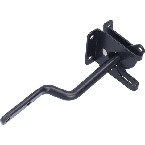 Ensemble loquet portail acier au carbone anti-rouille pour clôture garage porte avec 1 socle 1 tige 6 vis quincaillerie sécurité (1/5)