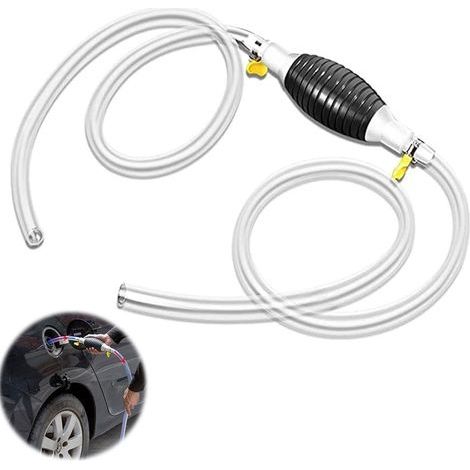 Pompe à carburant à essence Pompe à main Pompe à carburant de voiture Pompe de secours à carburant portable Déflecteur Pompe de transfert de bateau Voiture Véhicule Diesel Essence Huile Eau Tuyau de2m (1/5)