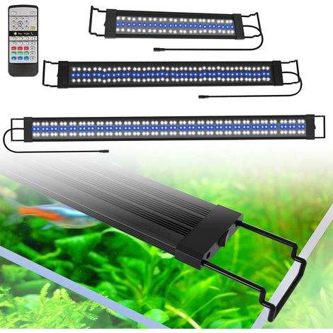 Wolketon Lampada per acquario LED RGB con telecomando senza fili Luce per acquario LED impermeabile. 120-150cm