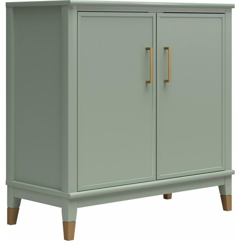 Westerleigh Armoire avec 2 portes en effet bois vert (1/5)
