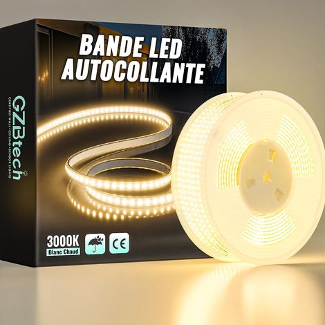 220V Silicone Ruban LED 30M, 3000K Blanc Chaud Flex Découpable IP65 Etanche Exterieur (1/5)