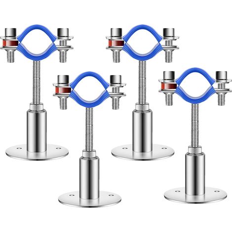 Morsetti di supporto per tubi in acciaio inox a 4 pezzi (1/4)