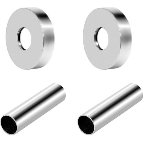 Kit de cache tuyau universel pour radiateur chromé (1/2)
