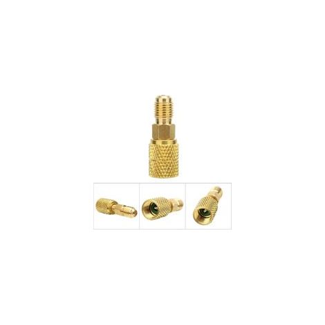 Adaptateur Cuivre R410A SAE 1/4 Pouce Mâle vers 5/16 Pouce Femelle Connecteur Tuyau HVAC Climatisation (1/3)