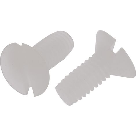 Vis à tête Fraisée fendue, Nylon, M2.5, 6mm ( Prix pour Sachet de 100 )
