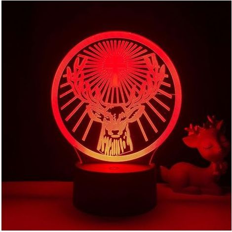 Jagermeister 16-Color Night Light with Remote Control, 3D Illusion Lamp, Festive Decorative String Lights for Children's Room - Black Seat (1/5)