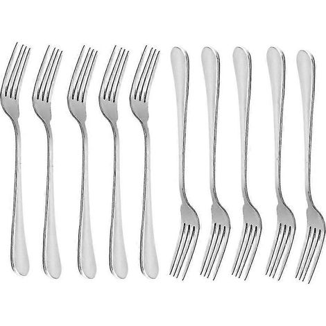 Fourchettes de table, ensemble de 10 fourchettes de table robustes en acier inoxydable (1/5)