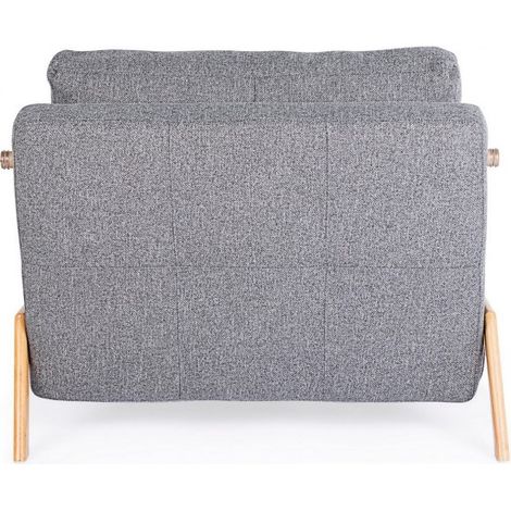 Divano letto "Hayden" con struttura in acciaio e imbottitura comoda, 95 x 96 x 79 h cm -Grigio / 1 posto (1/5)