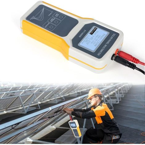 Multimetro per pannelli fotovoltaici, multimetro per pannelli solari da 1600 W, tester di potenza per pannelli solari fotovoltaici, misuratore di potenza del punto di massima potenza. (1/4)