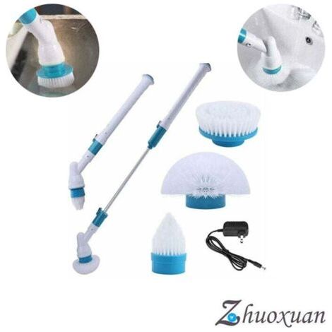 Brosse de nettoyage électrique sans fil – Rotation 360° – Matériaux ABS et aluminium – Pour surfaces de voiture et maison