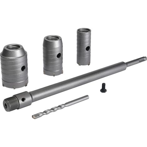Scie à Cloche Trépan, Ø30mm, 40mm, 50mm Set de Scies Cloches , Trépan Béton 350 mm SDS Plus Tige d'Extension Pointe en Carbure de Tungstène,Scie Cloche pour Brique Pierre Béton Ciment (1/5)