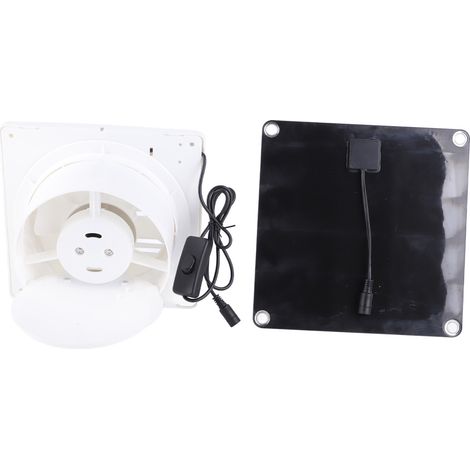 Ventilateur solaire étanche IP67, 15 cm (6 pouces), 10 W, 12 V, idéal pour poulailler, abri de jardin et niche pour animaux. (1/5)