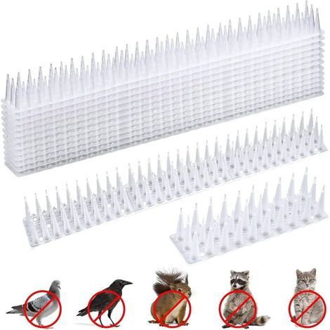 Ineasicer Pics anti-pigeons,5.7 m,43x4x3.5 cm,Répulsif pour oiseaux,En plastique,Répulsif contre les pigeons,Pigeons de pigeons,Protection contre les pigeons,Pour balcon, murs, rebord de fenêtre (1/4)