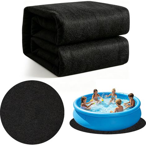 Tapis de Sol pour Piscine 4m Rond, Bâche de Protection en Géotextile 200g/m², Antidérapant et Absorbant l'eau pour Piscine Hors Sol, Pliable et Résistant pour Jacuzzi et Spa (1/5)