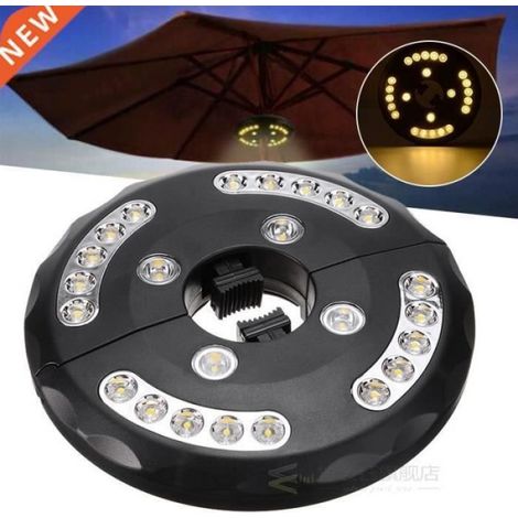 Lampe De Tente - 24 LED - Alimentation Par 4 Piles AA - Pour Parapluie Camping Jardin - 1 Pièce (1/4)