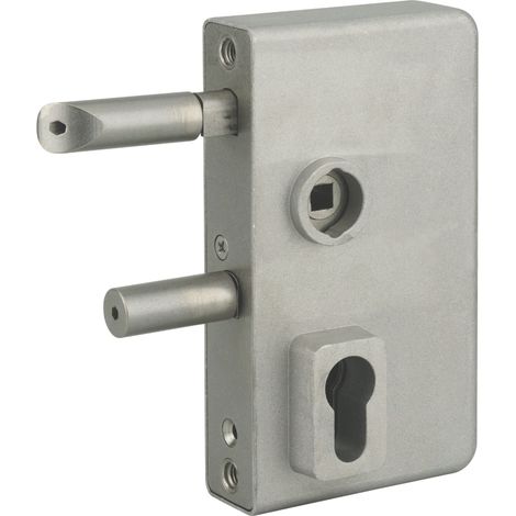 THIRARD - Boitier de serrure verticale à visser double entrée à fouillot pour portail, réversible, axe 58mm, aluminium - THIRARD