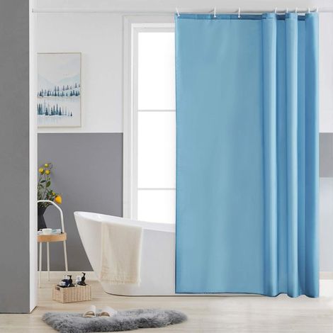 Duschvorhang Polyester H180 x B120 cm (1er Pack) Hellblau (1/5)
