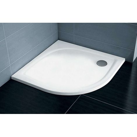 Ravak Galaxy Pro Flat - Plato de ducha redondo Elipso Pro-80 Flat, 80x80 cm, blanco XA234411010