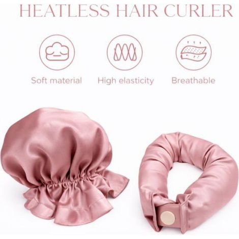 Curleur Cheveux Sans Chaleur - Bonnet Satin Nuit - Pour Boucles Naturelles Tous Types Cheveux - Lot de 1 (1/5)