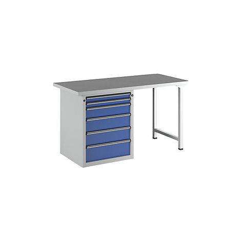 Banco de trabajo  bastidor modular  6 cajones  tablero