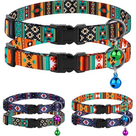 Lot de 2 Colliers réglables pour Chat et Chaton Tribal + sud-Ouest (Tribal + sud-Ouest) (1/5)