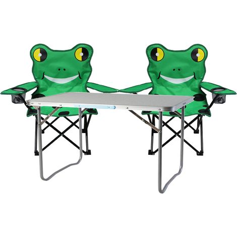 3-teiliges Campingmöbel Set Frosch-MMC330870+2xMMC2504-Gruen (1/4)