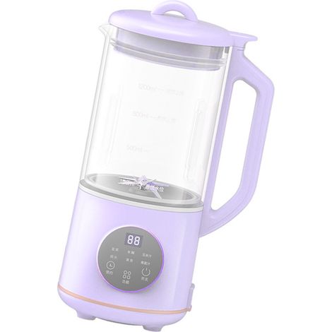 Petit mixeur de cuisine multifonctionnel sans filtre, électronique automatique, 220 V, violet clair (1/5)