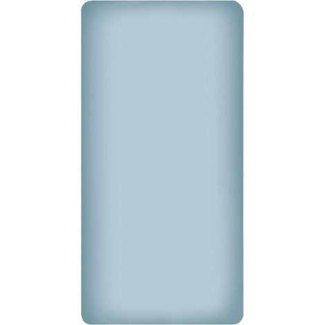 KLULK Lenzuolo Sotto Con Angoli Elasticizzati Singolo Celeste,100% Percalle Di Cotone 90 x 200 + 27Cm, Made In Italy (1/5)