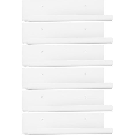 Schweberegale Wandregal Bilderleiste Display 6er Weiß 6er-Pack (1/5)