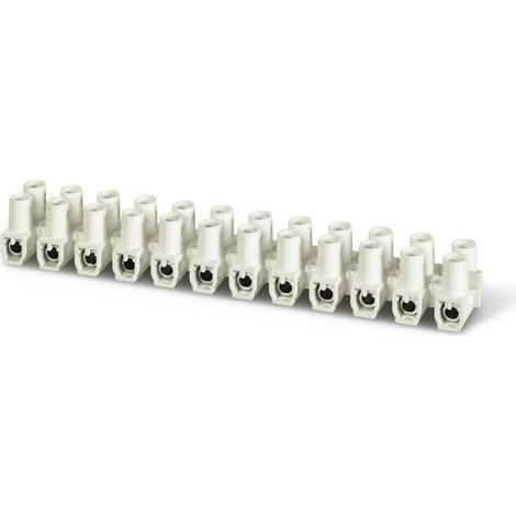 Morsettiera T85 2,5mm² 250V bianco SCA815.2361B per impianti civili