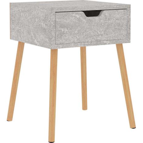 Comodino Grigio Cemento 40x40x56 cm in Legno Multistrato vidaXL (1/5)