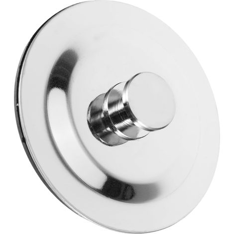 Bouchon de lavabo, inox, attrape-cheveux, plat, pour vasque (1/5)