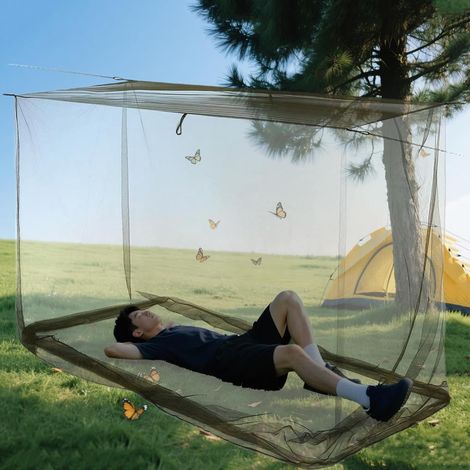 moustiquaire pour intérieur et extérieur, 200 x 90 x 180 cm, 220 mailles, verte (extérieur, piscine, anti-moustique) pour se promener et voyager (1/5)
