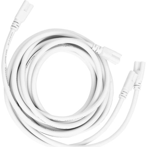 Câble d'Alimentation pour Tube LED T5/ à Double Extrémité 3 Broches 2 Mètres Lot de 2 pour Lampes Fluorescentes et Publicitaires (1/5)