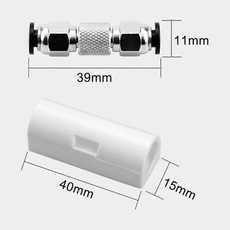 Lot de 5 connecteurs de tubes PTFE pour imprimantes 3D pneumatiques, compatibles avec Bambu Lab X1, X1C, X1E, P1P et P1S. Installation facile et rapide. (1/5)