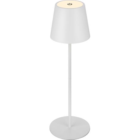 Lampe de table blanche a' batterie rechargeable 3w 280 lumens 3000k re'glable pour les fetes dans le jardin et a' la maison